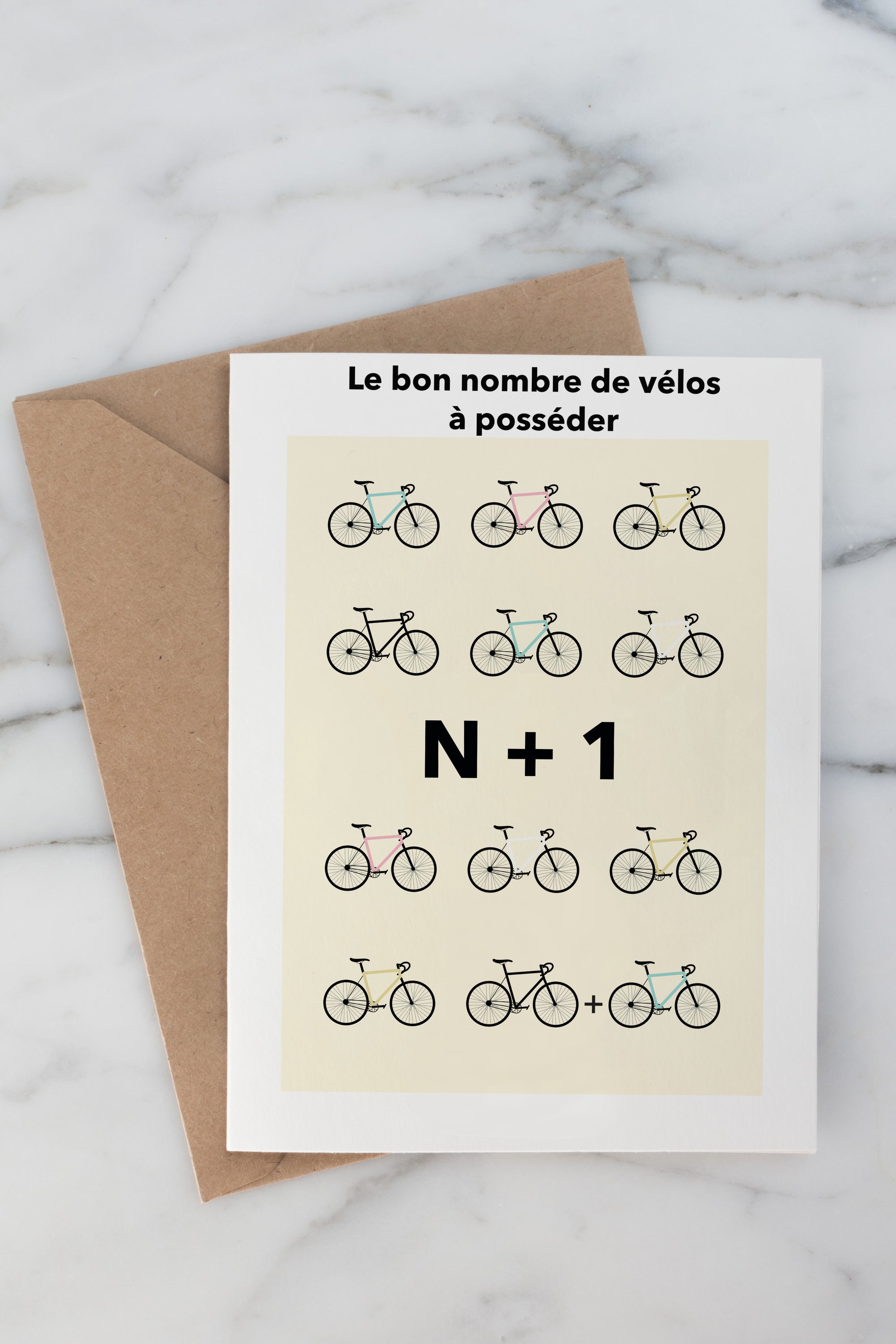 The Correct Number of Bikes to Own - Greeting Card