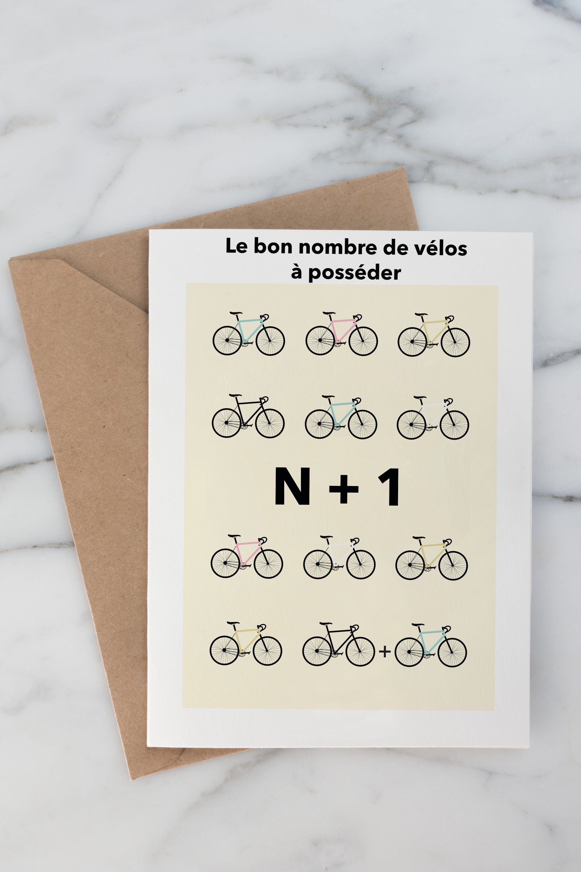 Le bon nombre de vélos à posséder - Greeting Card