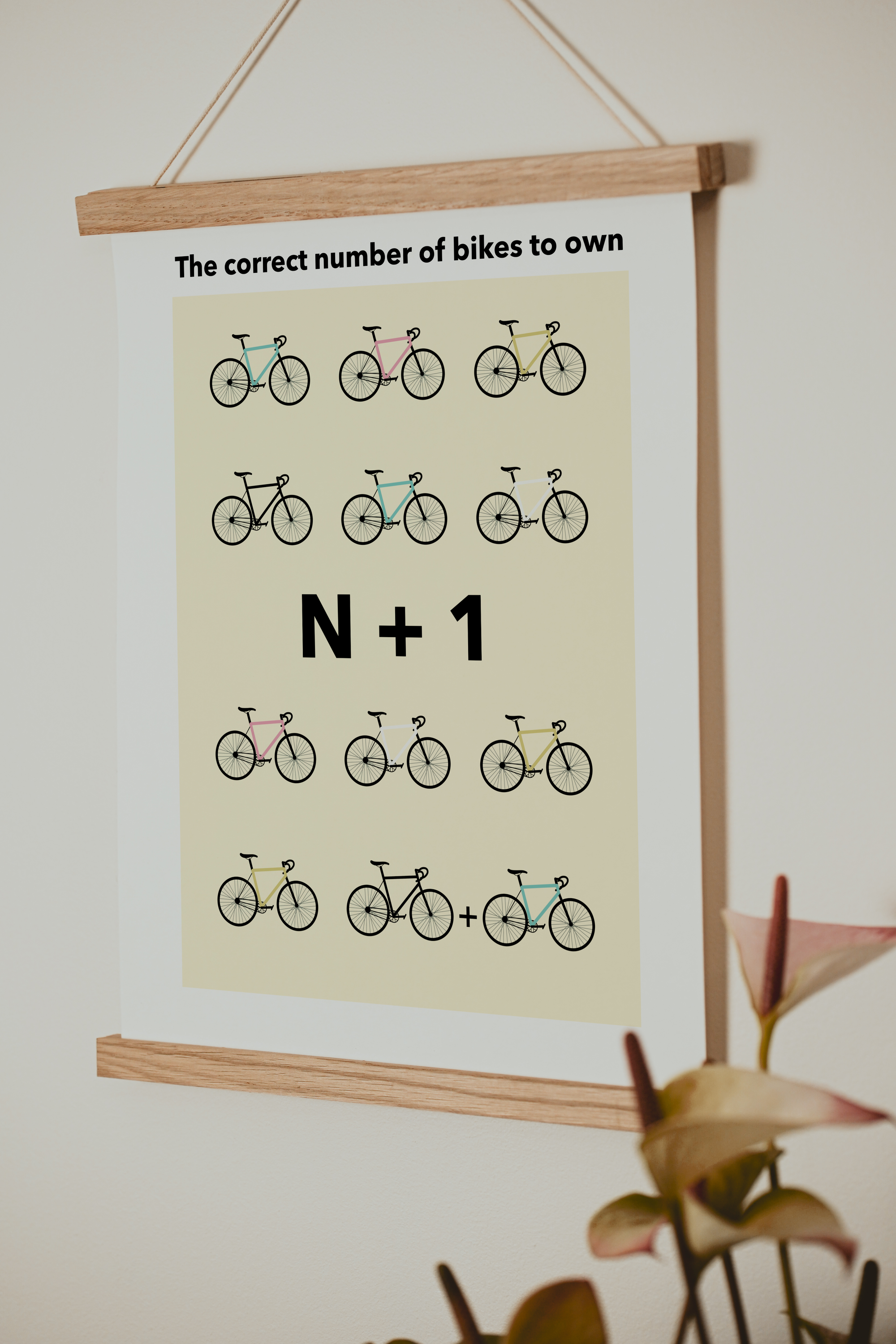 Correct Number of Bikes to Own Print