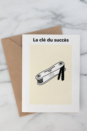 La clé du succès - Greeting Card